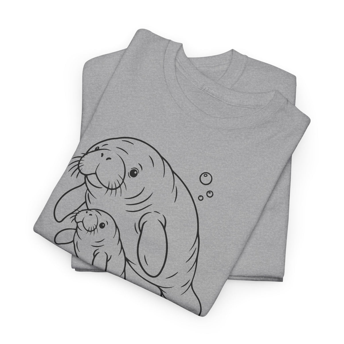 Chubby Mermaid Little Lagoon Family Manatee T-Shirt