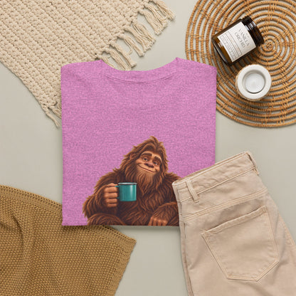 Cozy Camper Bigfoot with Teal Mug T-Shirt