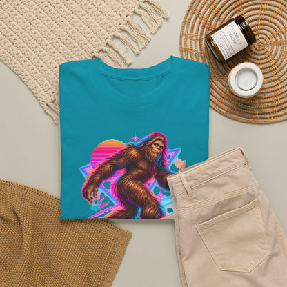 Neon Bigfoot on Roller Skates T-Shirt