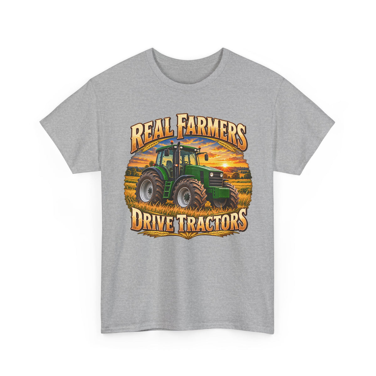 Real Farmers Green Tractor – Gildan 5000 T-Shirt | 309-R1