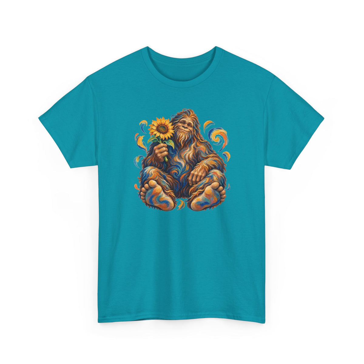 Sunflower Rest with a Shaggy Bigfoot T-Shirt