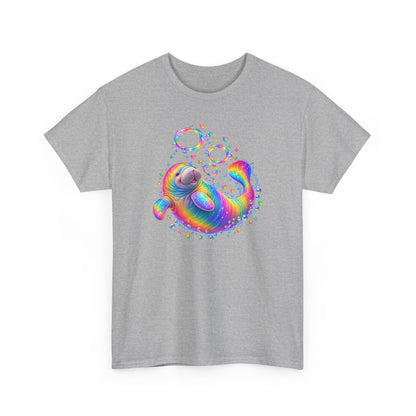 Rainbow Manatee Bubble Flip T-Shirt