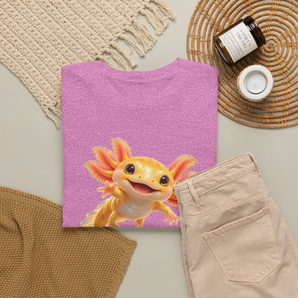 Golden Axolotl with Peach Gills T-Shirt