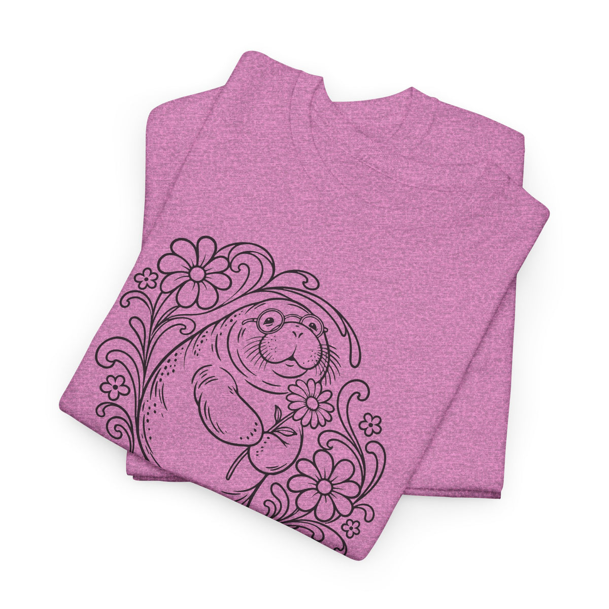 Groovy Spectacled Manatee with Daisy T-Shirt