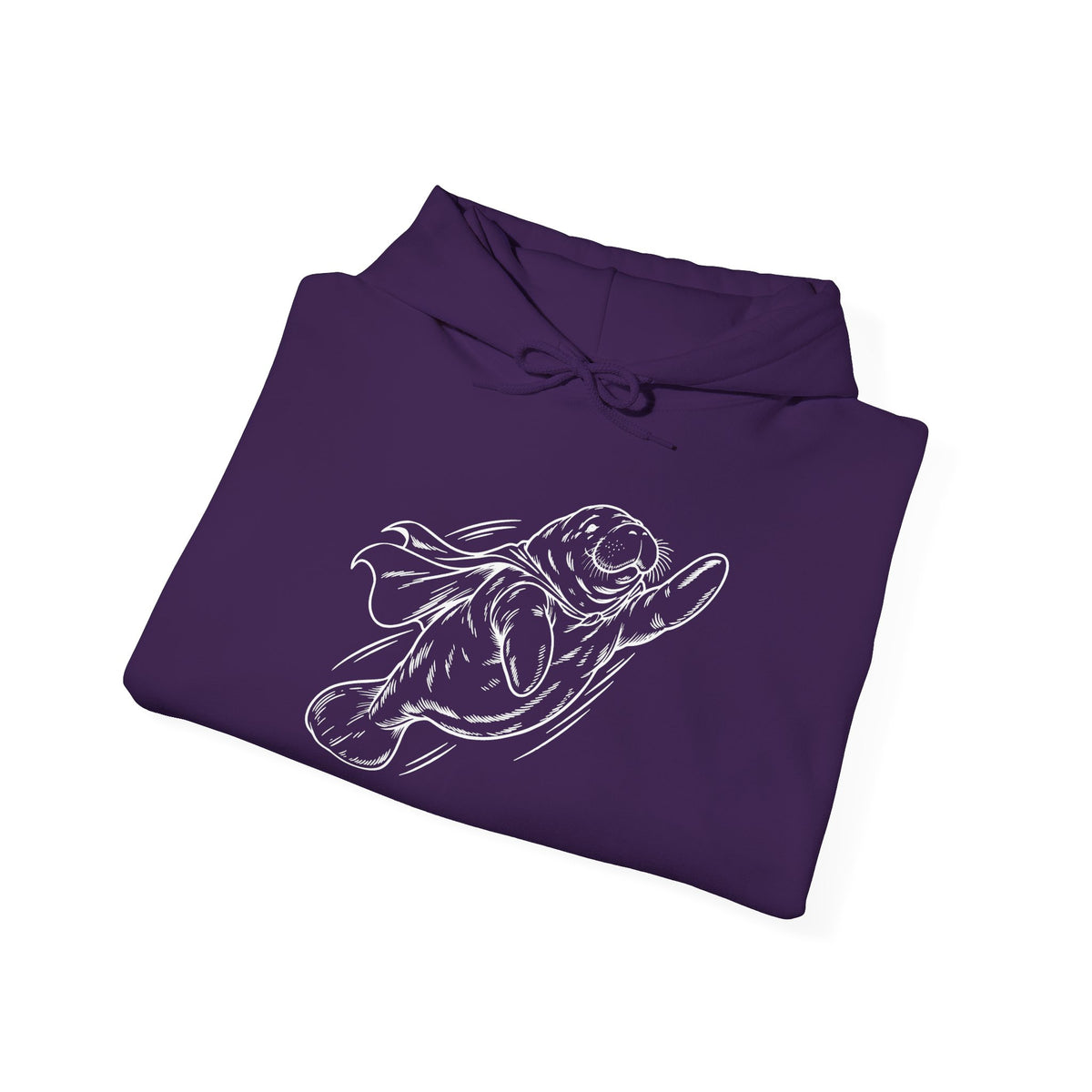 Chubby Manatee Takes Flight Pullover Hoodie