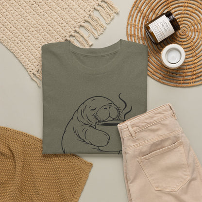 Chubby Mermaid Coffee Coast Manatee T-Shirt