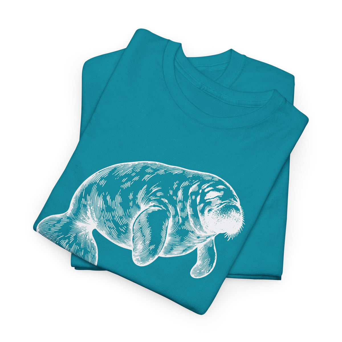 Slow Water Manatee Engraving T-Shirt