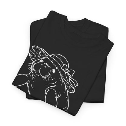 Chubby Mermaid Sunhat Sea Cow Manatee T-Shirt