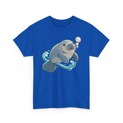 Chubby Mermaid Bubble Wishes Manatee T-Shirt