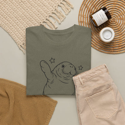 Chubby Mermaid Sea Cow Stretch Manatee T-Shirt
