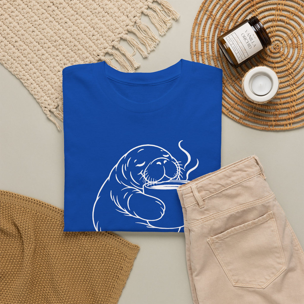 Chubby Mermaid Coffee Coast Manatee T-Shirt