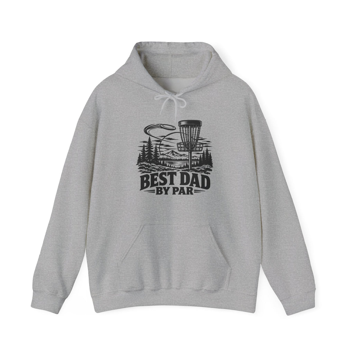 Best Dad by Par – One-Color Disc Golf Gildan 18500 Hoodie | 043a