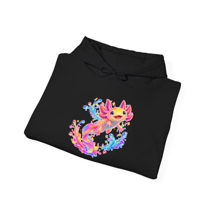 Prismatic axolotl splash leap Pullover Hoodie