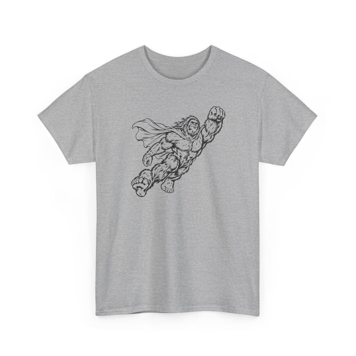 Soaring Cape-Wearing Sasquatch T-Shirt
