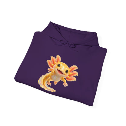 Golden Axolotl with Peach Gills Pullover Hoodie