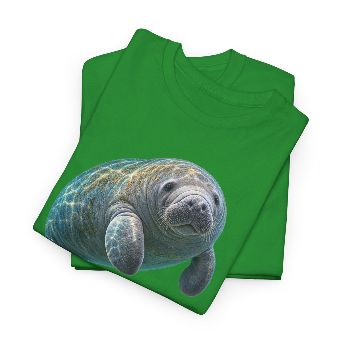 Curled Manatee in Turquoise Light T-Shirt