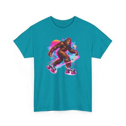 Neon Bigfoot on Roller Skates T-Shirt