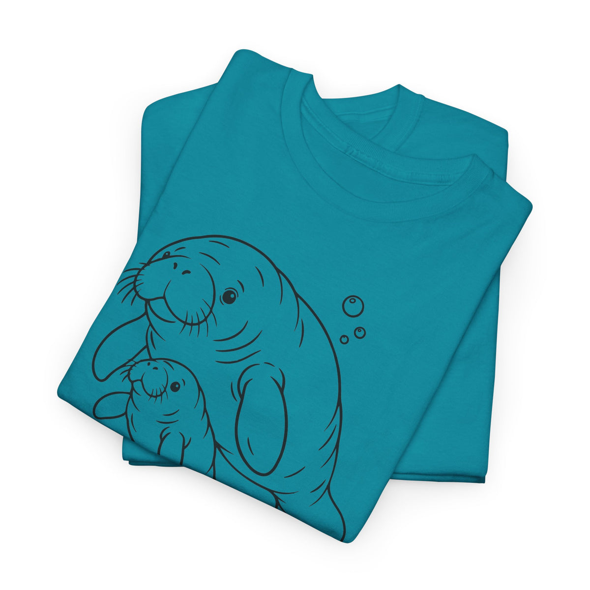 Chubby Mermaid Little Lagoon Family Manatee T-Shirt