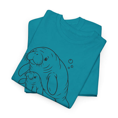 Chubby Mermaid Little Lagoon Family Manatee T-Shirt