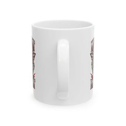 No Replacement for Displacement – Ceramic Mug, 11 oz | 006-v2