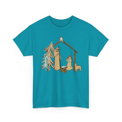 Nativity Llama Christmas T-Shirt | Festive Animal Graphic Tee