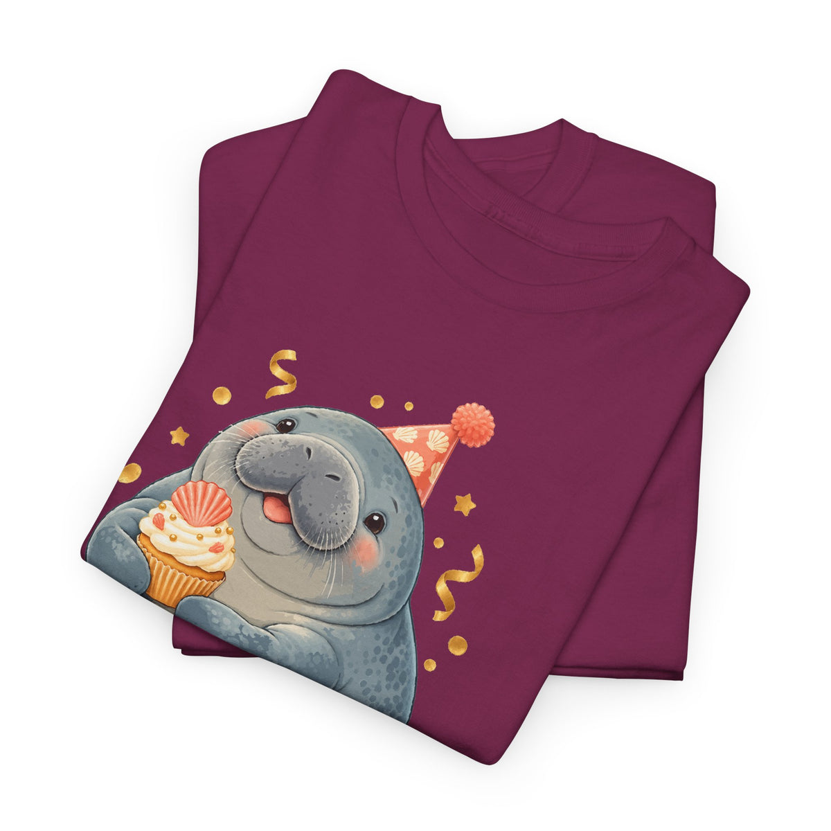Chubby Mermaid Party at the Sandbar Manatee T-Shirt