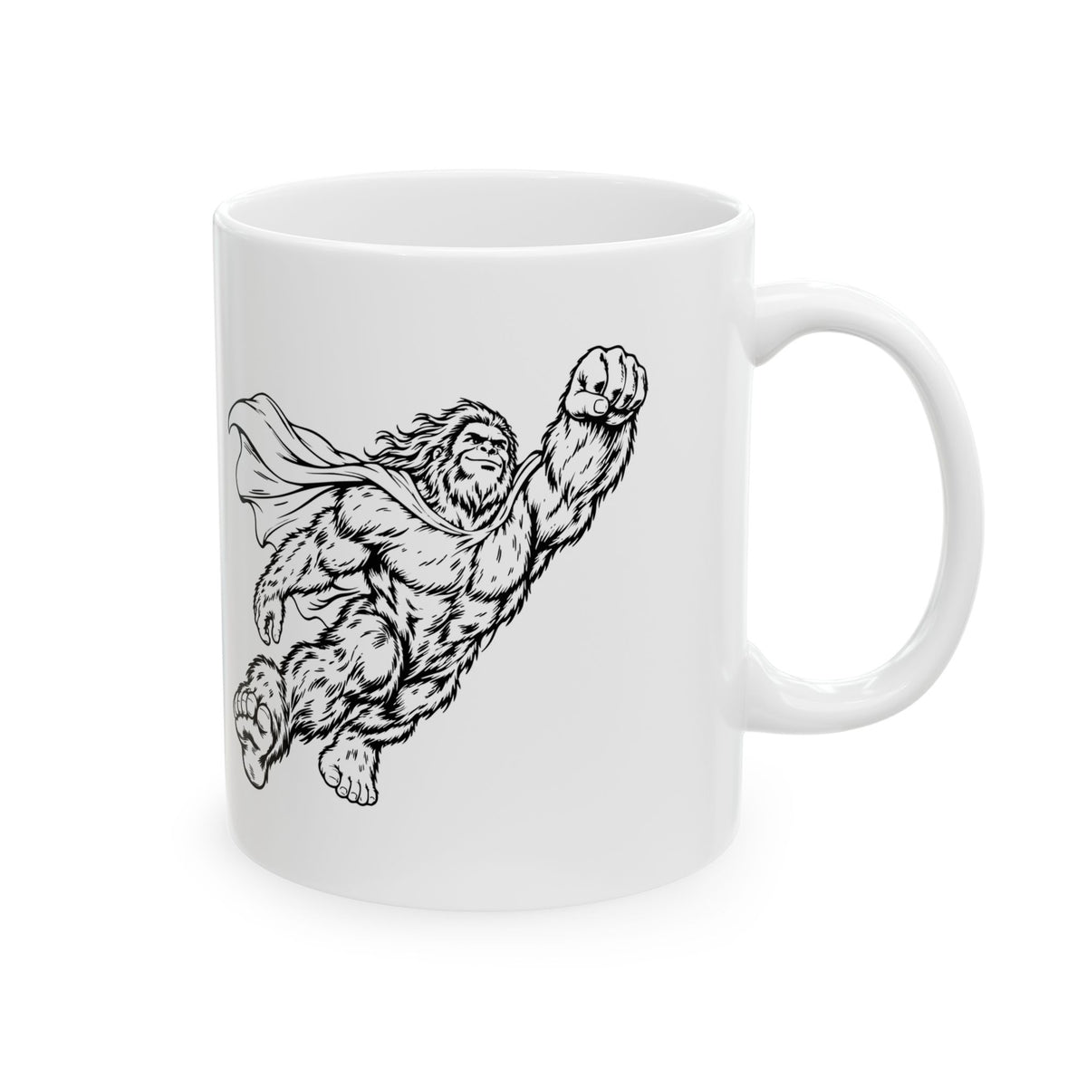 Soaring Cape-Wearing Sasquatch Mug