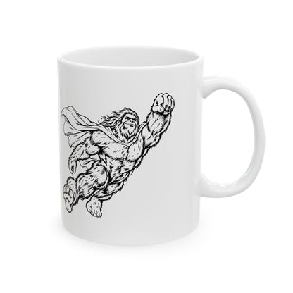 Soaring Cape-Wearing Sasquatch Mug