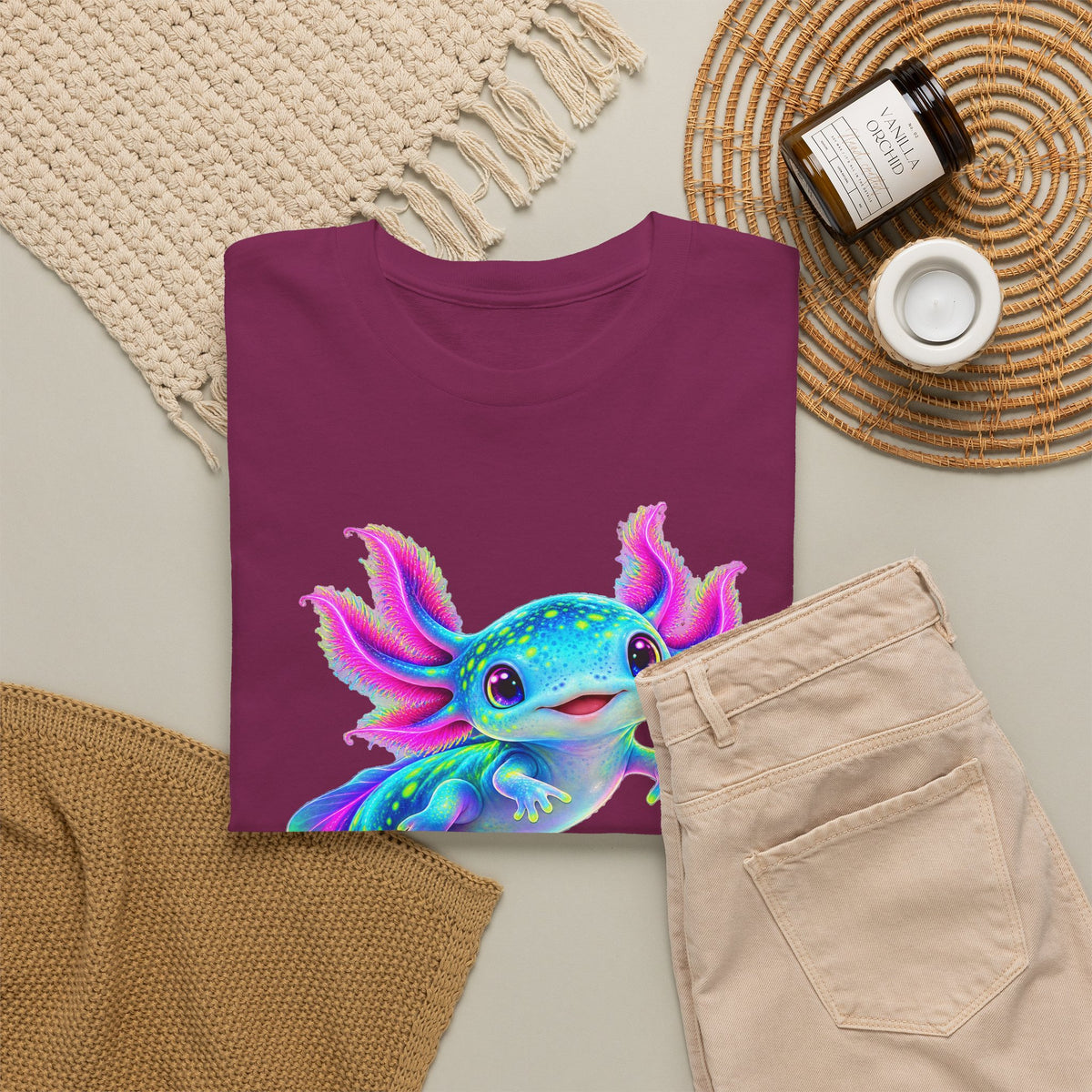 Electric Axolotl in Motion T-Shirt