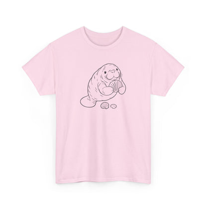 Chubby Mermaid Shell Collector Manatee T-Shirt