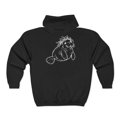 Kelp-crowned manatee Zip-Up Hoodie