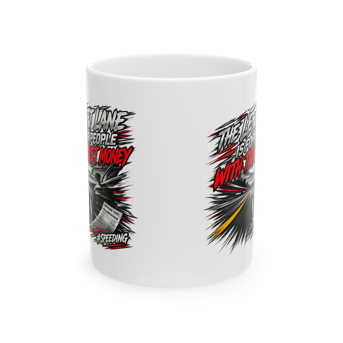 Ticket Money – Ceramic Mug, 11 oz | 008