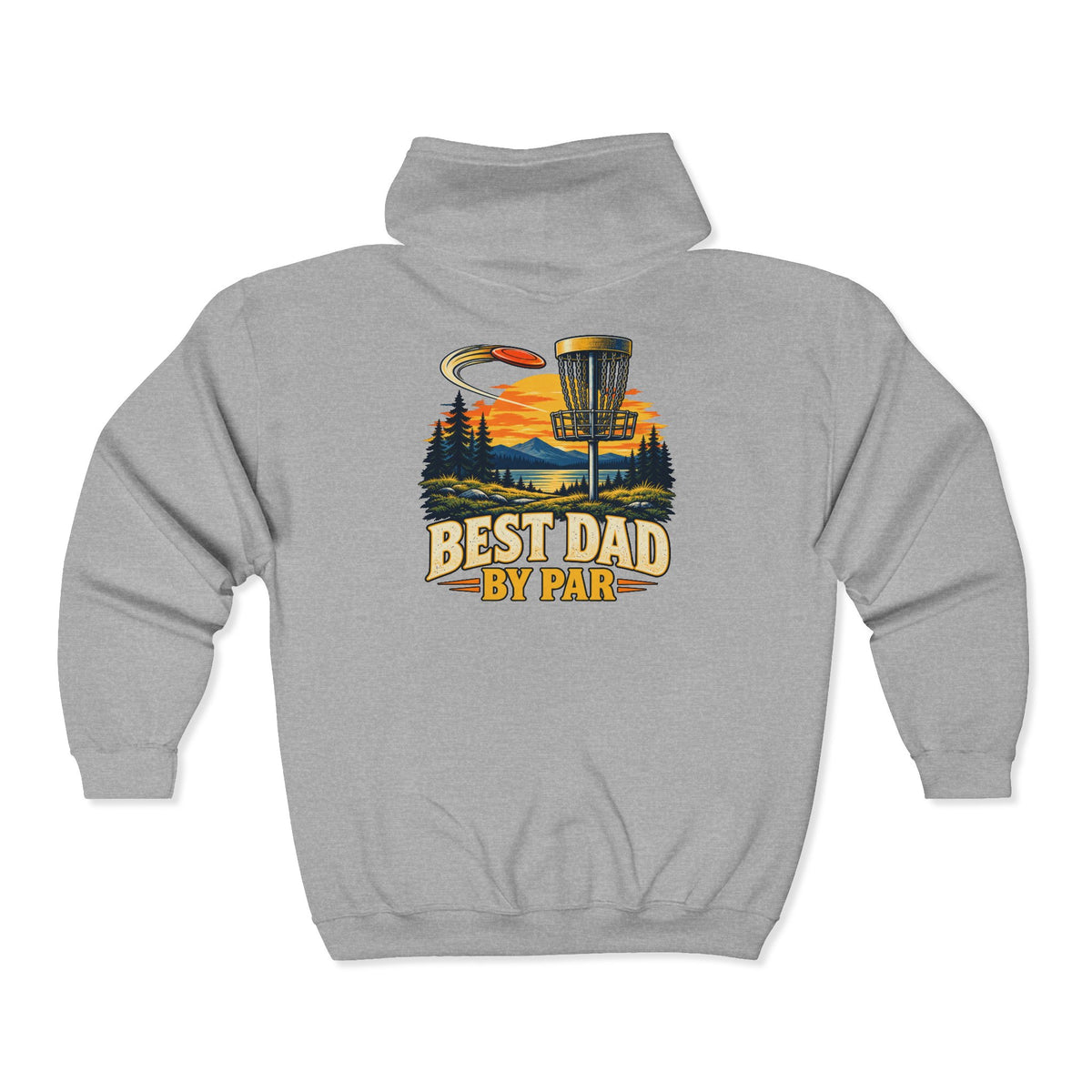 Best Dad by Par – Disc Golf Gildan 18600 Zip-Up Hoodie | 043