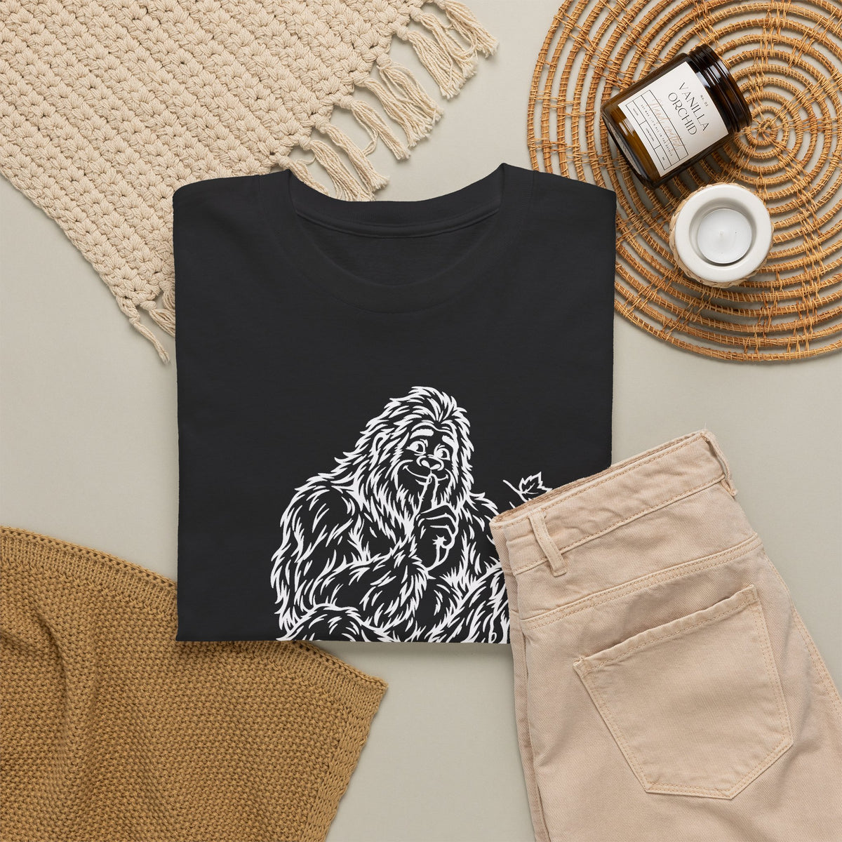 Shh, Friendly Bigfoot in the Forest T-Shirt