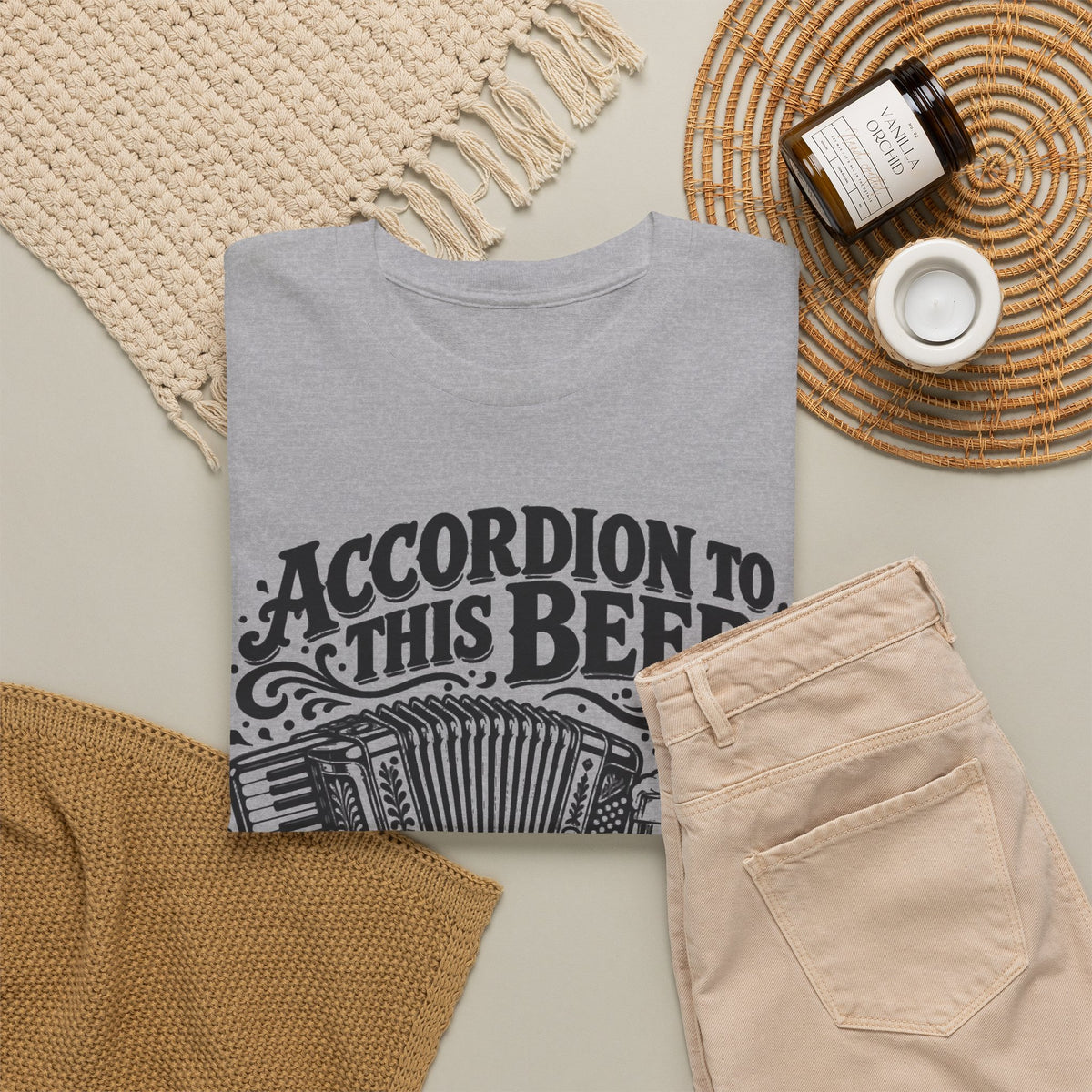 Accordion to This Beer – Gildan 5000 T-Shirt | 230a