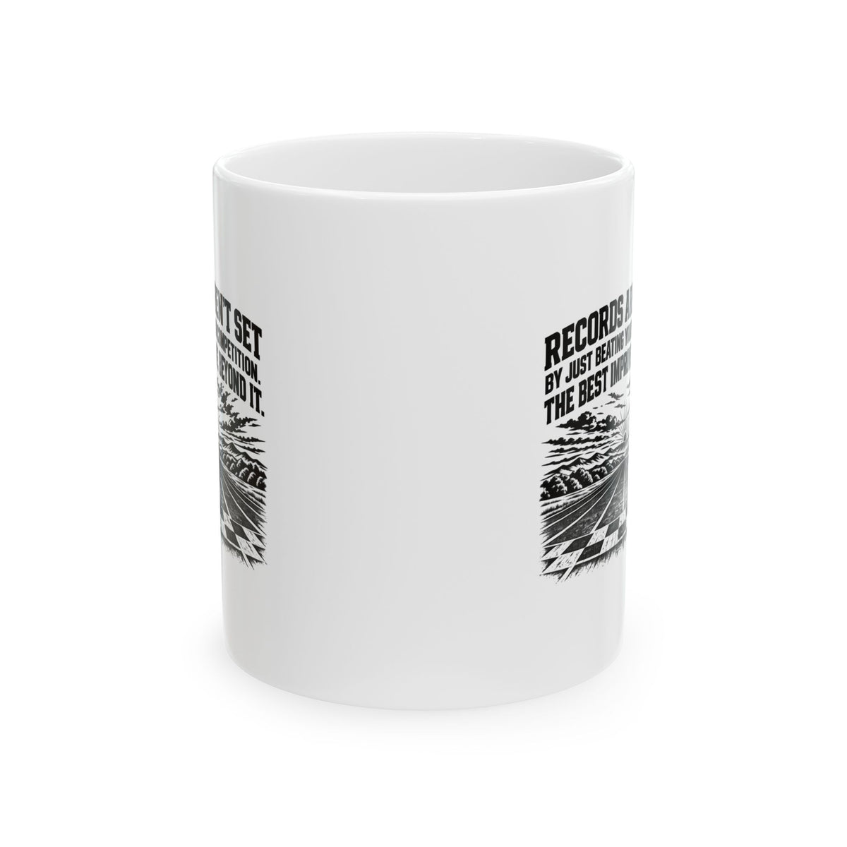 Beyond the Competition – Vintage Racing Ceramic Mug, 11 oz | 047a