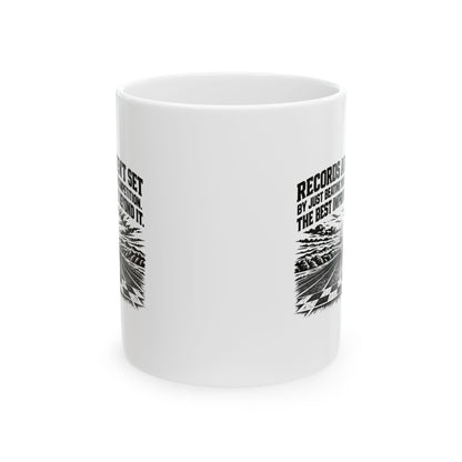 Beyond the Competition – Vintage Racing Ceramic Mug, 11 oz | 047a