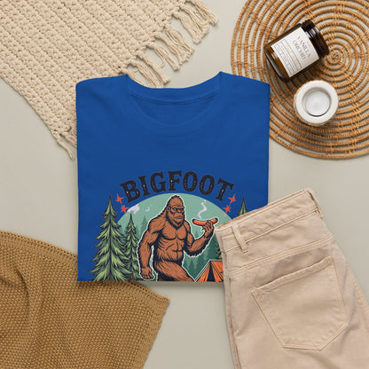 Bigfoot Grabbed My Wiener - Camping T-Shirt | Unisex Graphic Tee