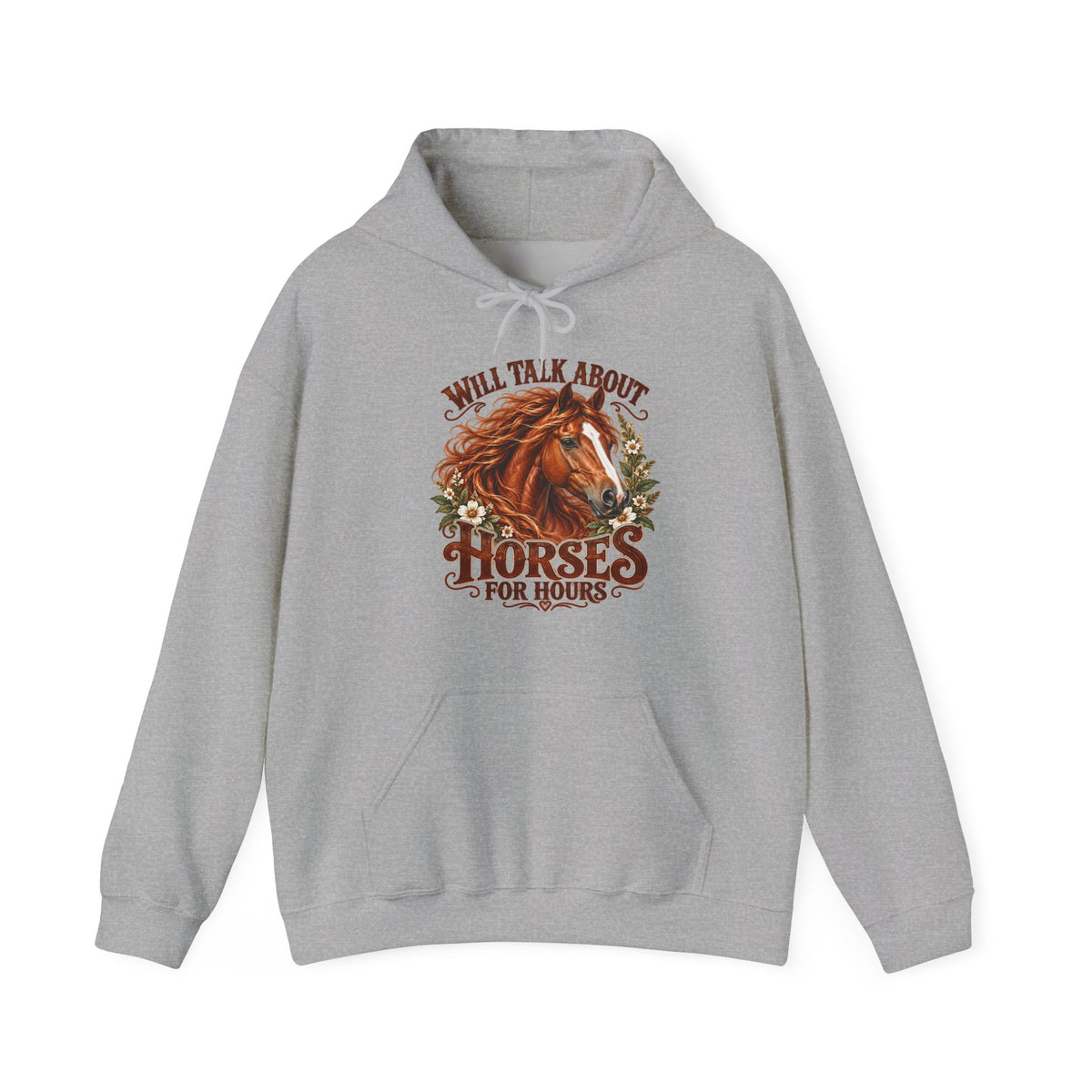 Will Talk About Horses – Safety Green/Pink Gildan 18500 Hoodie | 019