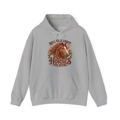 Will Talk About Horses – Safety Green/Pink Gildan 18500 Hoodie | 019