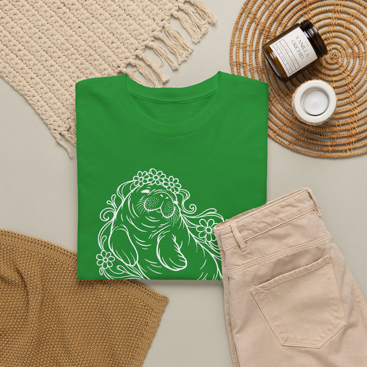 Dreamy flower-crowned manatee T-Shirt