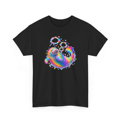 Rainbow Manatee Bubble Flip T-Shirt