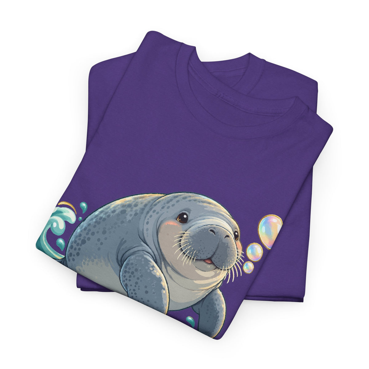 Chubby Mermaid Bubble Wishes Manatee T-Shirt