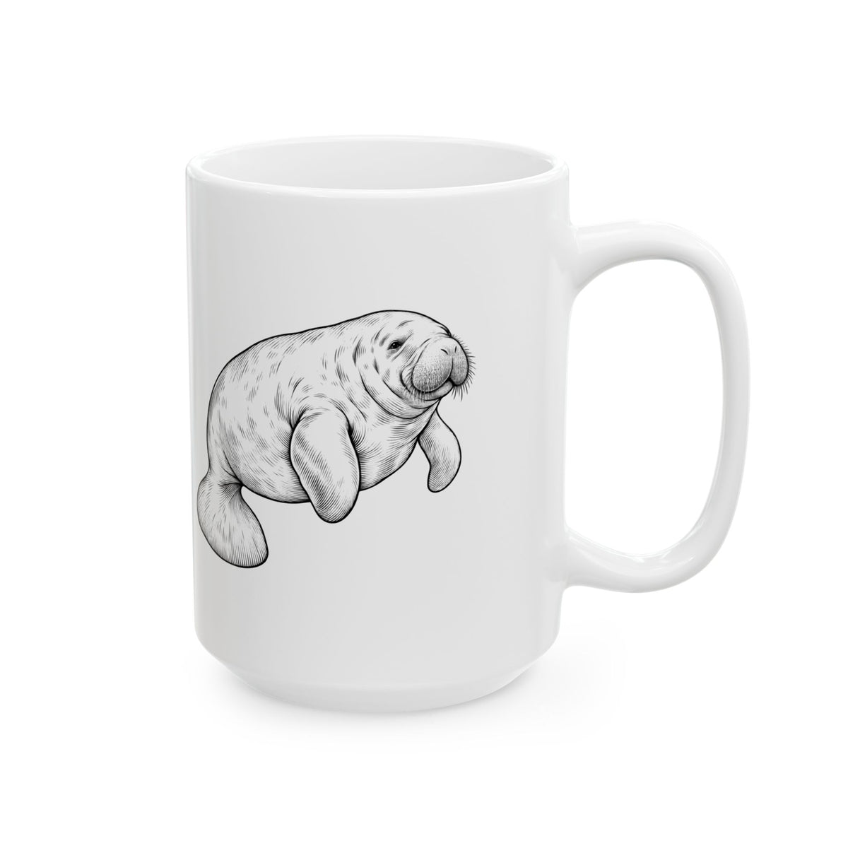 Slow Water Manatee Engraving Mug