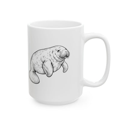 Slow Water Manatee Engraving Mug