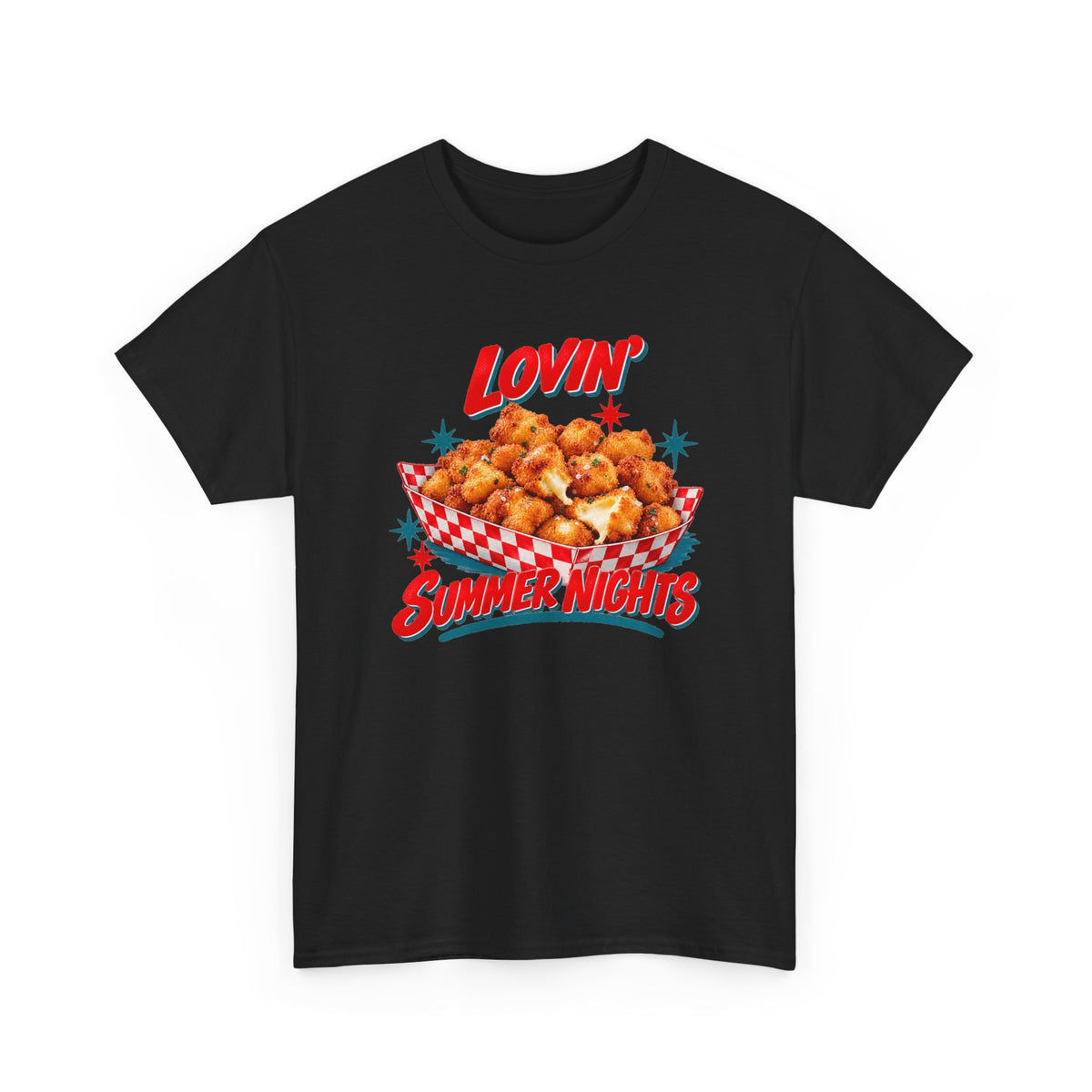 Lovin’ Cheese Curds & Summer Nights – Gildan 5000 T-Shirt | 002a-v2