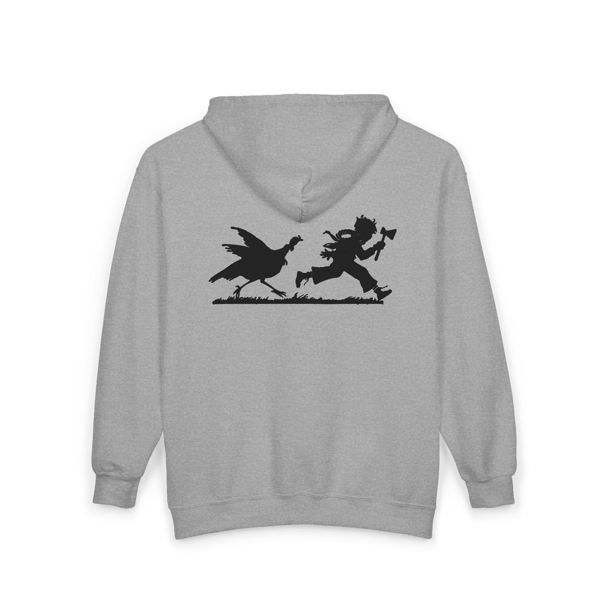 Thanksgiving Revenge Run Zip-Up Hoodie | Funny Turkey Chase