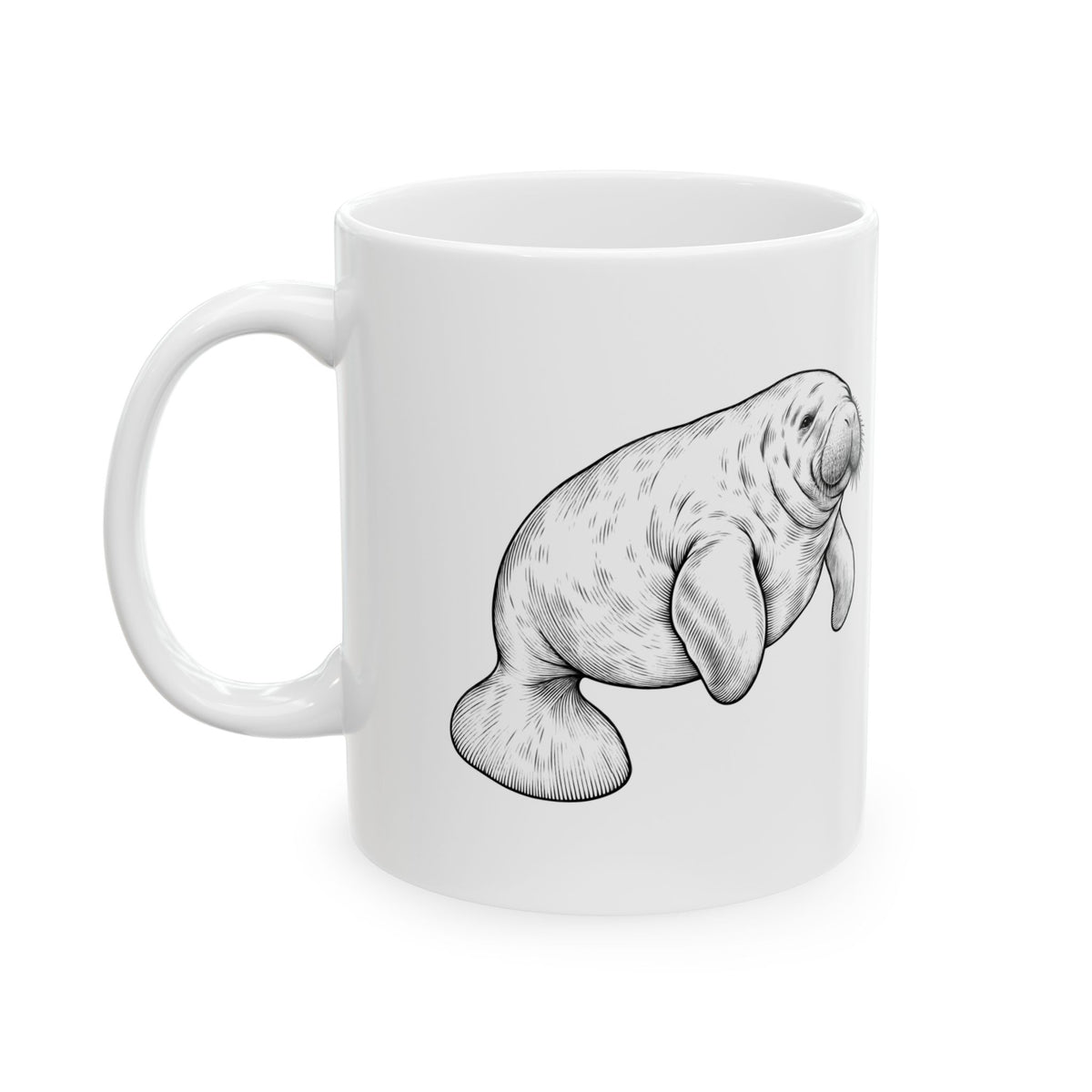 Slow Water Manatee Engraving Mug