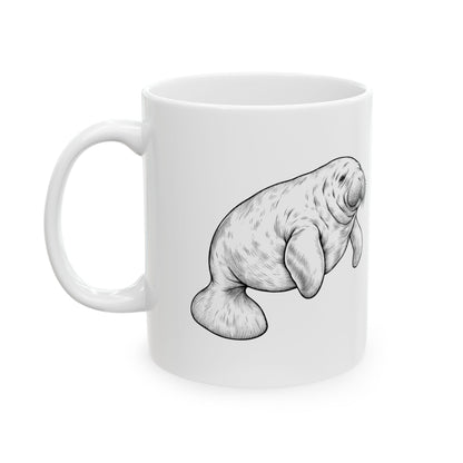 Slow Water Manatee Engraving Mug