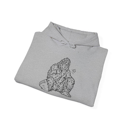 Shh, Friendly Bigfoot in the Forest Pullover Hoodie